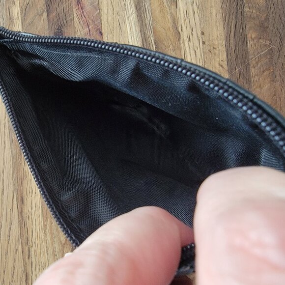 Wilson's Leather Black Woven Style Wristlet/Coin Wallet Cashwrap - Picture 8 of 8